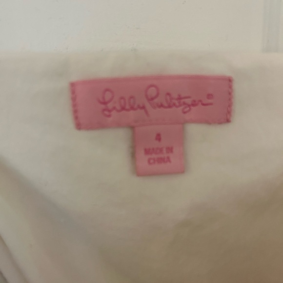 Lilly Pulitzer White Dress with Pink and Yellow Embroidery - Picture 4 of 5